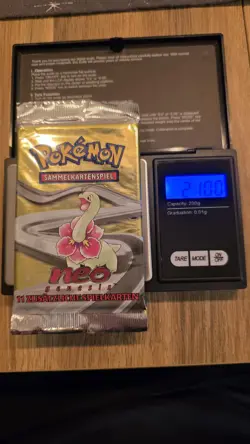 4x Heavy Packs Booster Pokemon TCG Neo Genesis Booster Deutsch OVP - ungeoffnet - Image 1