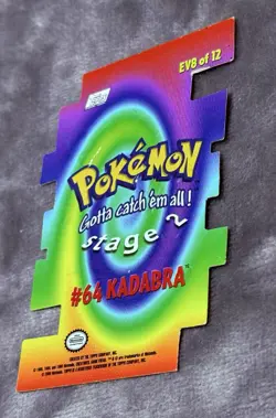 2000 Topps Pokemon TV Animation Edition #EV8 Kadabra Die Cut #64 LP Vintage - Image 4