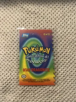 1999 Topps Pokemon Dragonite E12 Die-Cut (Blue Label) - Image 2