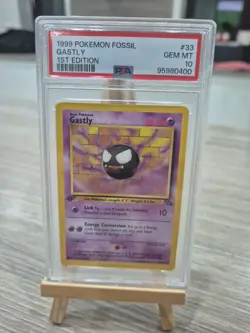 Pokemon 1999 FOSSIL 1ST EDITION GASTLY #33 PSA GEM 💎 MINT 10 - Image 1