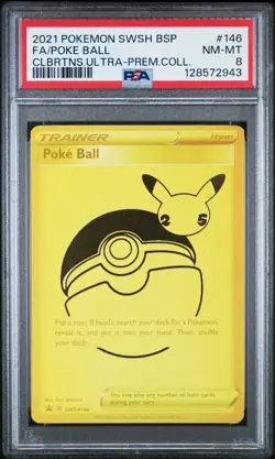 Poke Ball SWSH146 Sword & Shield Promo Cards Ultra Premium Collection PSA 8 - Image 1