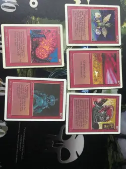 Unlimited MTG Lot of 5 Red Cards - Image 1