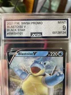 Blastoise v SWSH101 Sword & Shield Promo Holo Card AGS MINT 9 FREE SHIPPING! - Image 2