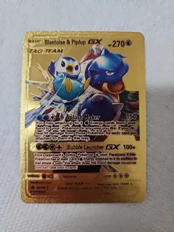 Blastoise & Piplup GX HP270 Gold Foil Fan Art Display Card 38/236 NM/M - Image 1