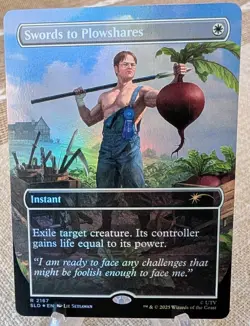 MTG - Swords to Plowshares FOIL The Office: Dwight's Destiny 2167 Secret Lair - Image 1