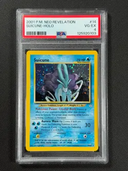 PSA 4 Suicune 14/64 HOLO Pokemon Card WOTC Neo Revelation Rare VG-EX - Image 1