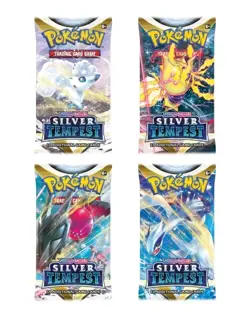 Pokemon TCG: Sword & Shield - Silver Tempest Booster Packs X4 Full Art Set - Image 1