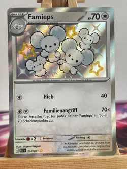 Famieps Shiny 210/091 Paldeas Schicksale Deutsch NM Pokemon - Image 1
