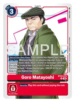 Digimon BT23 Hackers Slumber BT23-078 Goro Matayoshi UC Card Pre Order October - Image 1