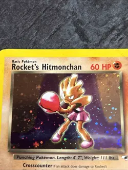Rocket's Hitmonchan 11/132 Holo Gym Heroes Pokemon Card - Image 3