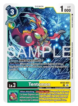 Digimon BT23 Hackers Slumber BT23-037 Tentomon Uncommon Card Pre Order October - Image 1