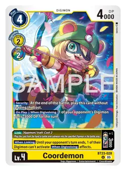 Digimon BT23 Hackers Slumber BT23-028 Coordemon Uncommon Card Pre Order October - Image 1