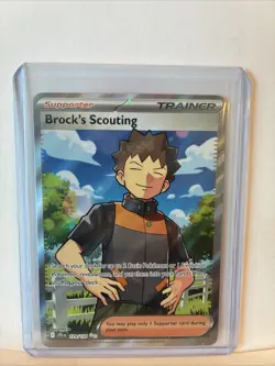 Brock's Scouting Full Art 179/159 Journey Together NM Pokemon Card - Image 1