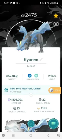 Pokemon Go Legendary Kyurem ( Normal ) ( Background) - Image 1