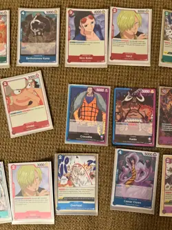 One Piece TCG Lot OP01 Romance Dawn 24 Cards SR R Leaders Kid Kaido Crocodile - Image 3