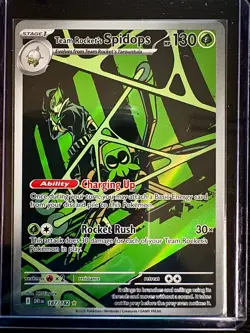 Team Rocket's Spidops Illustration Rare - 187/182 - DRI - NM Raw - Pokemon card - Image 3
