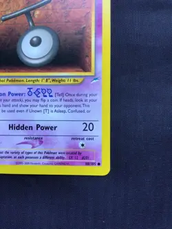 Pokemon Cards: 1st Edition Neo Destiny Common: Unown T 88/105 - Image 4