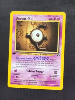 Pokemon Cards: 1st Edition Neo Discovery Common: Unown E 67/75 - Image 1