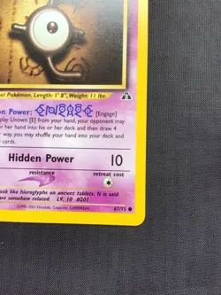 Pokemon Cards: 1st Edition Neo Discovery Common: Unown E 67/75 - Image 4