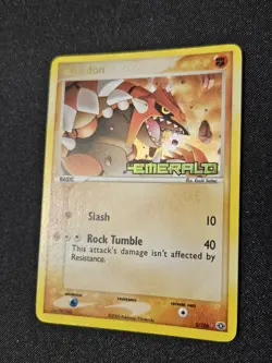 Groudon 5/106 EX Emerald Pokemon Card Reverse Holo Foil Rare LP+ NM - Image 1