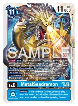 Digimon Ex10 Sinister Order MetalSeadramon Ex10-010 Rare Card - Image 1