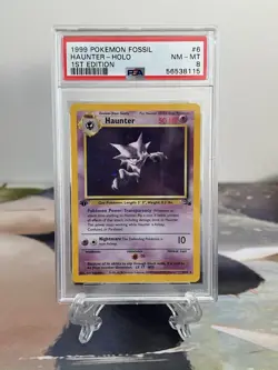 Pokemon Card 1st Edition Haunter - Fossil Set No. 6/62- PSA 8 NM-MINT - Holo - Image 1