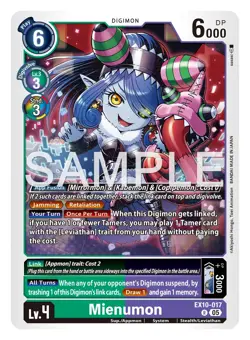 Digimon Ex10 Sinister Order Mienumon Ex10-017 Rare Card - Image 1