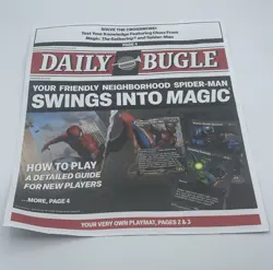 2025 SDCC Marvel Magic The Gathering Spider-Man Daily Bugle Newspaper Playmat - Image 1