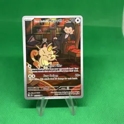 Team Rockets Meowth 203/182 SV10: Destined Rivals NM Pokemon TCG - Image 1