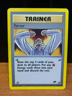 CARTA POKEMON FERVOR 124/132 GYM CHALLENGE 2000 COMUNE INGLESE - Image 1