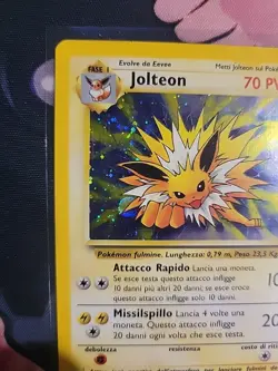 1999 Pokemon Jungle Italian Jolteon 4/64 Holo Rare Near Mint w Swirl - Image 4