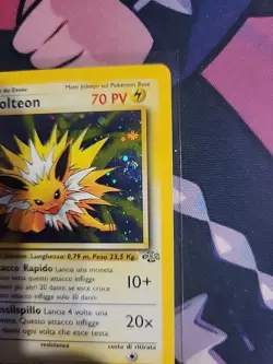 1999 Pokemon Jungle Italian Jolteon 4/64 Holo Rare Near Mint w Swirl - Image 5