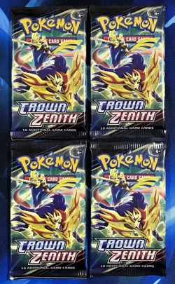 Pokemon Crown Zenith Booster Pack Lot X4 2023 Sword & Shield Nm Mint Giratina - Image 1