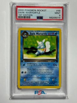 Pokemon 1st Edition Team Rocket Dark Wartortle #46 PSA 9 Mint - Image 1