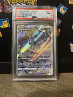 POKEMON SWORD AND SHIELD CROWN ZENITH #GG40 FA/GLACEON VSTAR CROWN ZENITH PSA 10 - Image 1