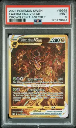 2023 POKEMON SWORD & SHIELD CROWN ZENITH SECRET FULL ART/GIRATINA VSTAR PSA 9 - Image 1