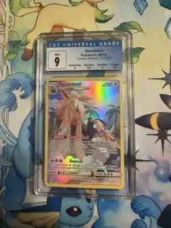 2019 Pokemon Stoutland 248/236 Secret Rare Full Art Cosmic Eclipse CGC 9 Mint - Image 1