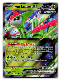 2024 Temporal Forces #25/162 Iron Leaves EX Rare Holo Pokemon - Image 1