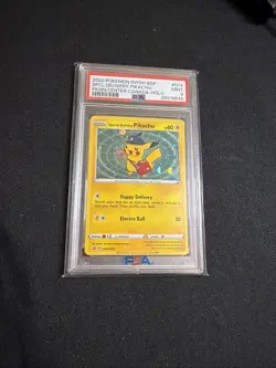 2020 POKEMON SWSH BLACK STAR PROMO #074 SPECIAL DELIVERY PIKACHU-HOLO PSA 9 - Image 3