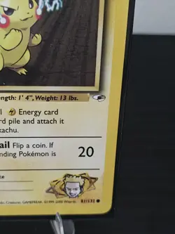 Pokemon 1st Edition Lt. Surge’s Pikachu 81/132 - Gym Heroes - NM Near Mint Vtg - Image 3