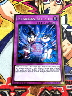 Magicians' Defense mvp1-eng28 1st Edition (VLP) Gold Rare Yu-Gi-Oh! - Image 1