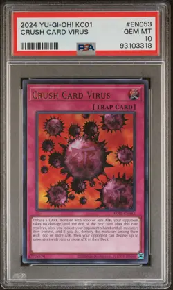 2024 YU-GI-OH! KC01-25TH ANV ULTIMATE KAIBA SET #EN053 CRUSH CARD VIRUS PSA 10 - Image 1
