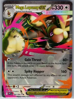 Mega Lopunny ex - 084/094 ME02: Phantasmal Flames - Pokemon Card - NM - Image 1