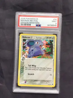 Pokemon Cards: EX Dragon Frontiers Reverse Holo: Nidoran 56/101: PSA 9 - Image 1