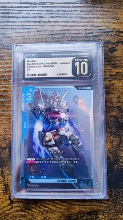 Gundam Card Game Newtype Rising Gundam St01-01 Japanese Beta Cgc Pristine 10 - Image 1