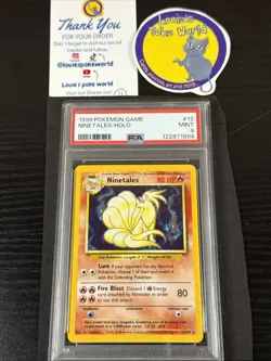 PSA 9 - Ninetales Holo Rare (R) #12/102 Base Set 1999 Pokemon Card - Image 1