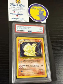 PSA 9 - Ninetales Holo Rare (R) #12/102 Base Set 1999 Pokemon Card - Image 2