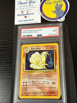 PSA 9 - Ninetales Holo Rare (R) #12/102 Base Set 1999 Pokemon Card - Image 3