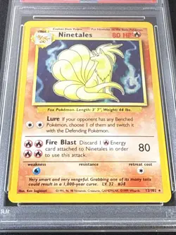 PSA 9 - Ninetales Holo Rare (R) #12/102 Base Set 1999 Pokemon Card - Image 4