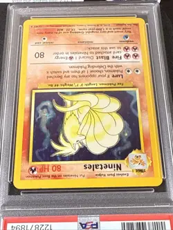 PSA 9 - Ninetales Holo Rare (R) #12/102 Base Set 1999 Pokemon Card - Image 5